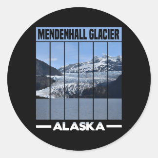 Denhall Glacier Alaska Ronde Sticker