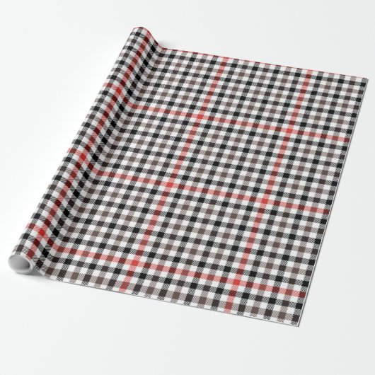 Denholm Estate Check Pattern Scottish Play Cadeaupapier (Uitgerold)