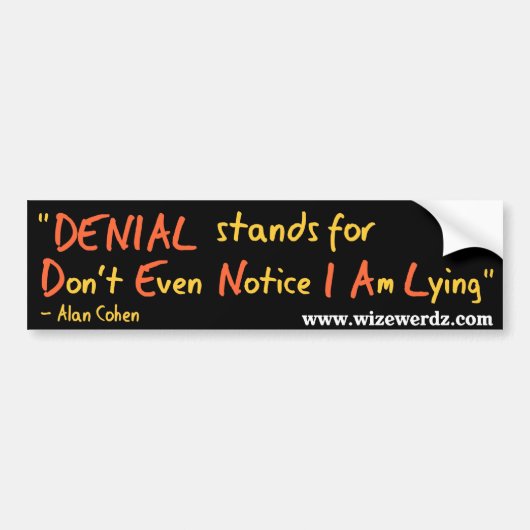Denial Bumpersticker (Voorkant)