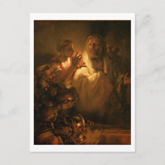 Denial of St. Peter, 1660 (olie op canvas) Briefkaart (Voorkant)