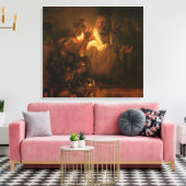 Denial of St. Peter, 1660 (olie op canvas) Canvas Afdruk (Insitu (Woonkamer))