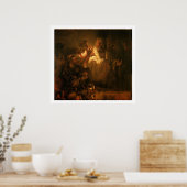 Denial of St. Peter, 1660 (olie op canvas) Poster (Keuken)