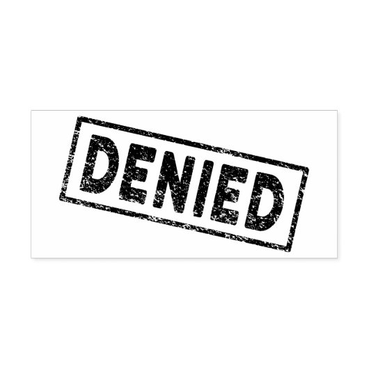 Denied Red Rubber Stamp Rubberstempel (Afrduk)