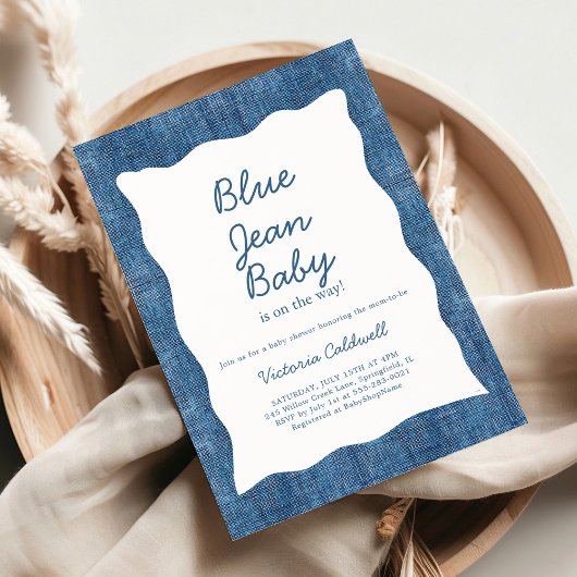 Denim A Blue Jean Baby Shower Kaart