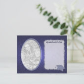 Denim Afstuderen Fotoaankondiging Aankondigingskaart (Staand voorkant)