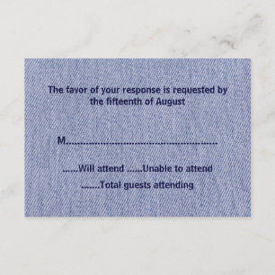 Denim All Purpose Response-kaart RSVP Kaartje