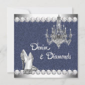 Denim and Diamonds Birthday Party Kaart (Voorkant)