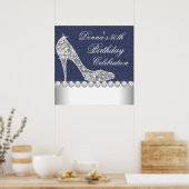 Denim and Diamonds Birthday Party Poster (Keuken)