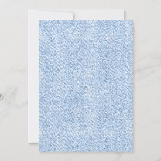 Denim and Diamonds Blue Jeans 30th Birthday Party Kaart (Achterkant)