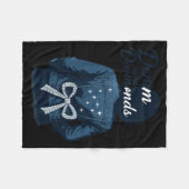 Denim And Diamonds Bow Ladies Girls Jeans Women  Fleece Deken (Voorkant (Horizontaal))