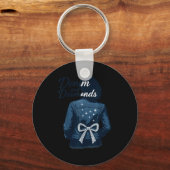 Denim And Diamonds Bow Ladies Girls Jeans Women  Sleutelhanger (Voorkant)