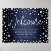 Denim and Pearls Welcome Sign Poster (Voorkant)