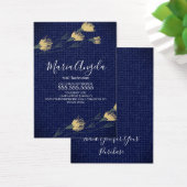 Denim and Wild Flowers Yellow Blue Jewelry Kaarten Visitekaartje (Bureau)