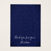 Denim and Wild Flowers Yellow Blue Jewelry Kaarten Visitekaartje (Achterkant)