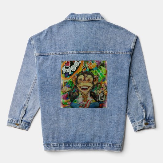 Denim apenjasje jacket (Achterkant)
