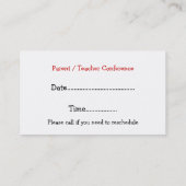 Denim & Apple Teacher's Visitekaartje (Achterkant)