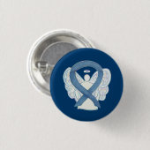 Denim Awareness Ribbon Angel Custom Button Pins (Voorkant /achterkant)