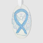 Denim Awareness Ribbon Angel Ornament (voorkant)