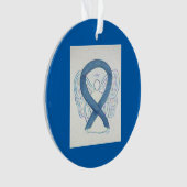 Denim Awareness Ribbon Angel Ornaments Ornament (voorkant)