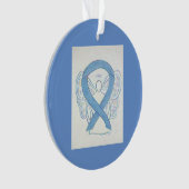 Denim Awareness Ribbon Angel Ornaments Ornament (voorkant)