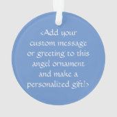 Denim Awareness Ribbon Angel Ornaments Ornament (achterkant)