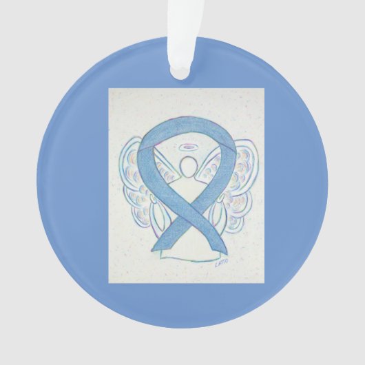 Denim Awareness Ribbon Angel Ornaments Ornament (voorkant)