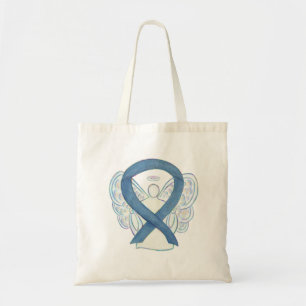 Denim Awareness Ribbon Custom Canvas tas