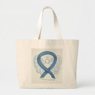 Denim Awareness Ribbon Custom Canvas tas