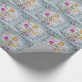 Denim Back Pocket Flowers Peace Love Hope Cadeaupapier (Hoek)