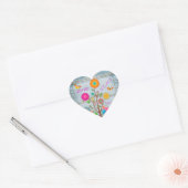 Denim Back Pocket Flowers Peace Love Hope Hart Sticker (Envelop)