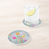 Denim Back Pocket Flowers Peace Love Hope Zandsteen Onderzetter (Zijkant)