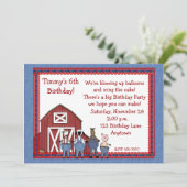 Denim Barnyard Birthday Buddies Kaart (Staand voorkant)