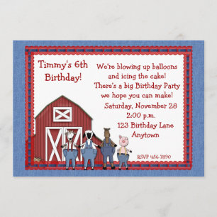 Denim Barnyard Birthday Buddies Kaart