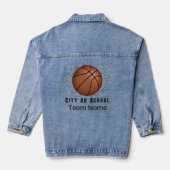 Denim Basketbal thema HAMbWG Jacket (Achterkant)