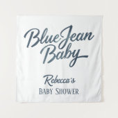 Denim Beer waslijn Boy Blue Jean Baby shower Wandkleed (Voorkant)