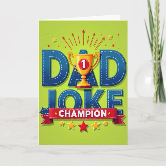 Denim Beste Papa Award Kaart (Voorkant)