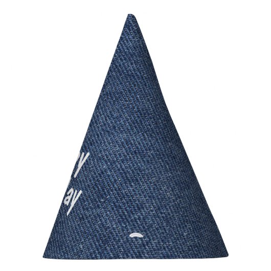 Denim Birthday Gefeliciteerd Feesthoedjes (Rechts)