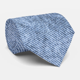 Denim Blauw Denim Patroon Stropdas