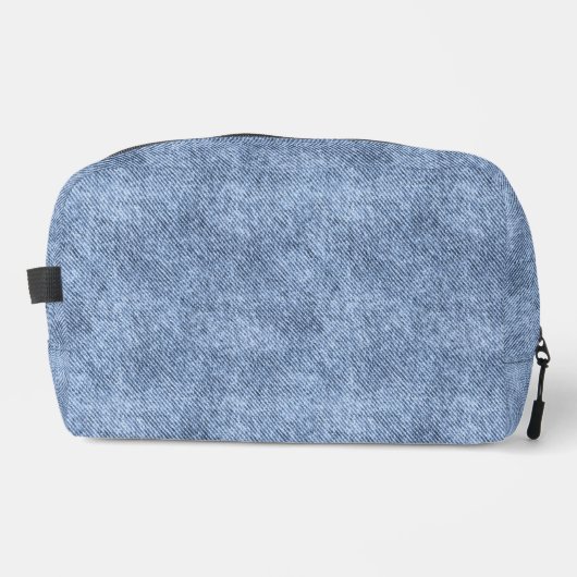 Denim Blauw Denim Patroon Toilettasje (Voorkant)