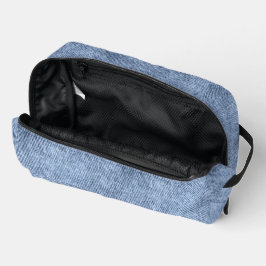 Denim Blauw Denim Patroon Toilettasje