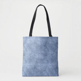 Denim Blauw Denim Patroon Tote Bag