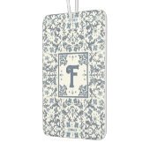 Denim Blauw Fancy Grafische Bloem Gepersonaliseerd Luchtverfrisser (Links)