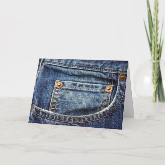 Denim - Blauw Jean Pocket Kaart (Voorkant)