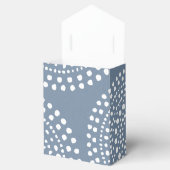 Denim Blauw Modern Boho Bruiloft Bedankdoosjes (Geopend)