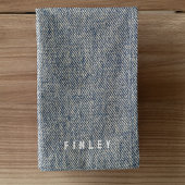 denim blauw spijkerbroek look bad handdoek