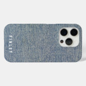  denim blauw spijkerbroek look Case-Mate iPhone case (Achterkant (horizontaal))