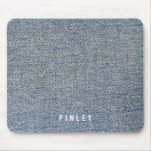  denim blauw spijkerbroek look muismat (Voorkant)