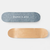denim blauw spijkerbroek look persoonlijk skateboard (Horizontaal)