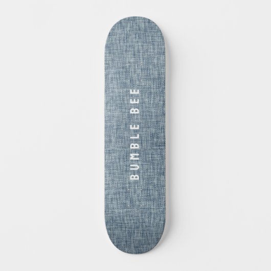 denim blauw spijkerbroek look persoonlijk skateboard (Voorkant)