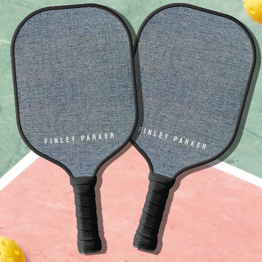  denim blauw spijkerbroek look pickleball paddle